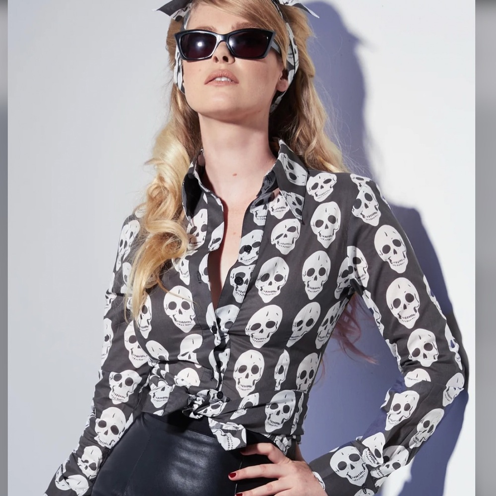 Wheels and Dollbaby Skull Shirt US8